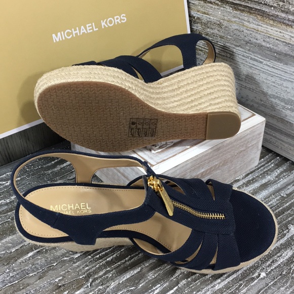 MICHAEL Michael Kors BERKLEY WEDGE CANVAS dark blu - Picture 4 of 8